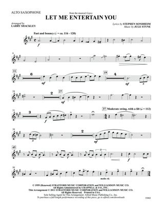 Let Me Entertain You (from Gypsy): E-flat Alto Saxophone