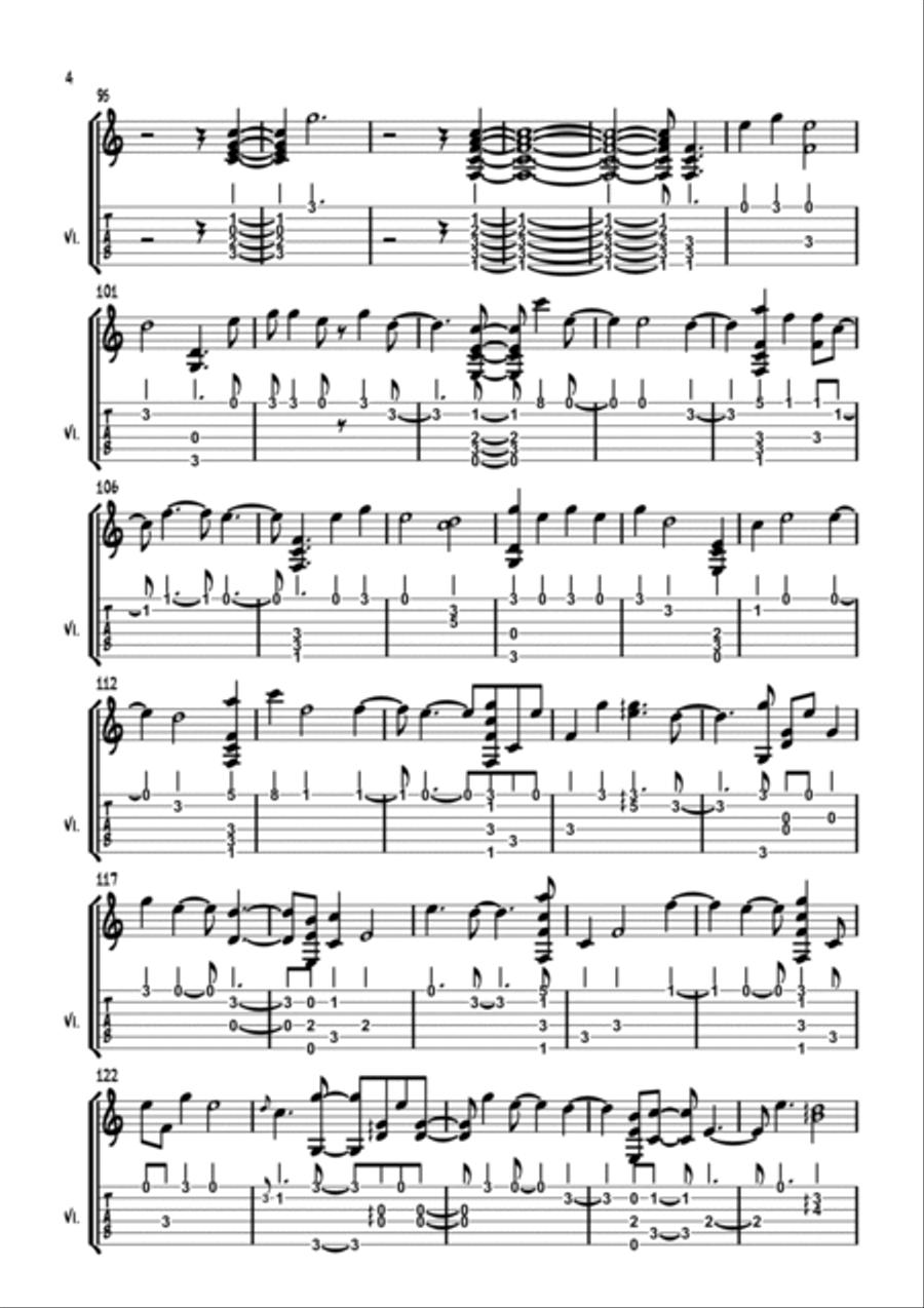 Open Heaven (river Wild) Open Heaven (river Wild) Guitar Tablature scores gallery preview page 4