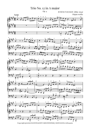 Trio No. 12 in A major, Op. 4 by Juozas Naujalis (1869–1934)