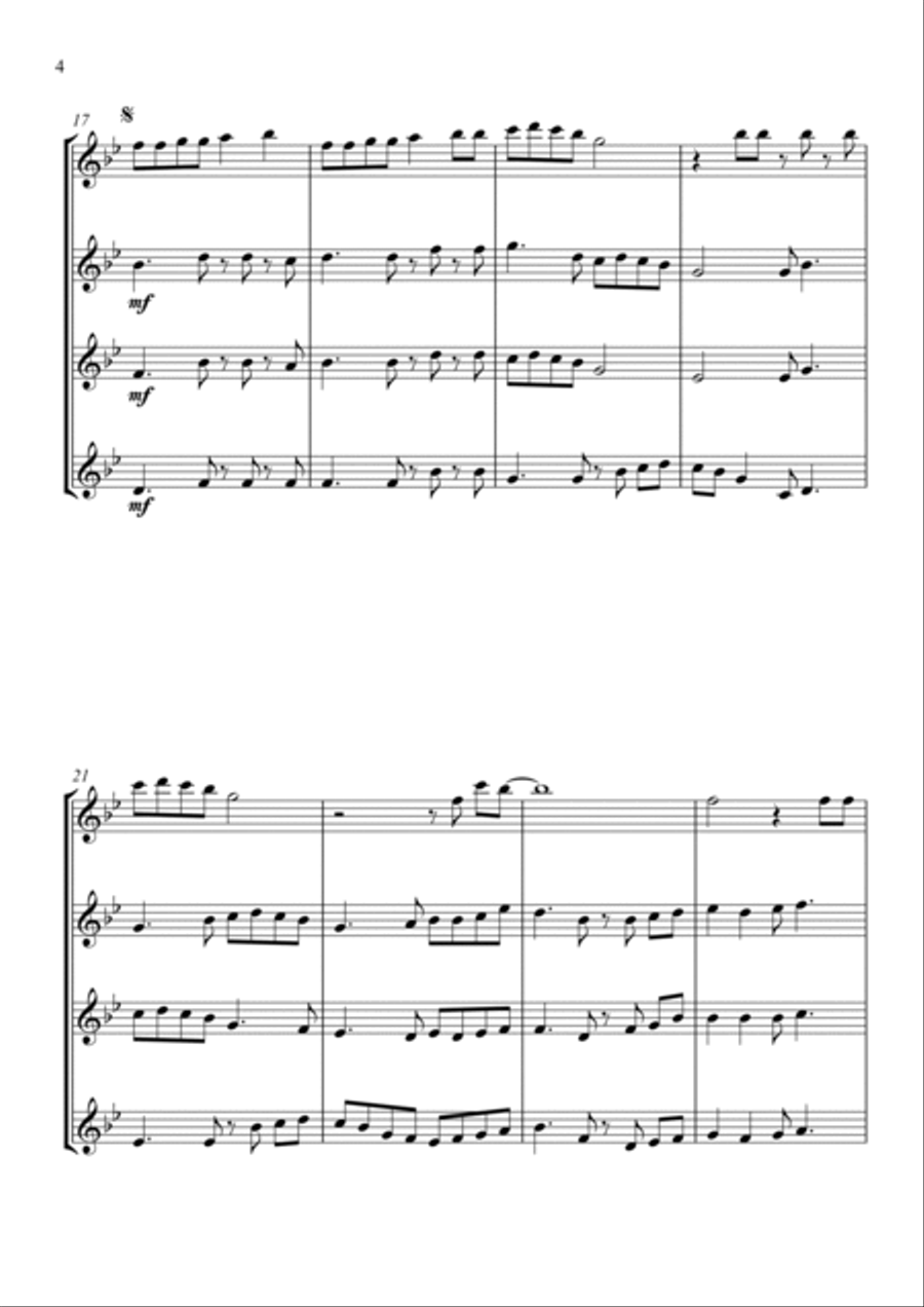 Marry You Marry You Flute Quartet scores gallery preview page 4