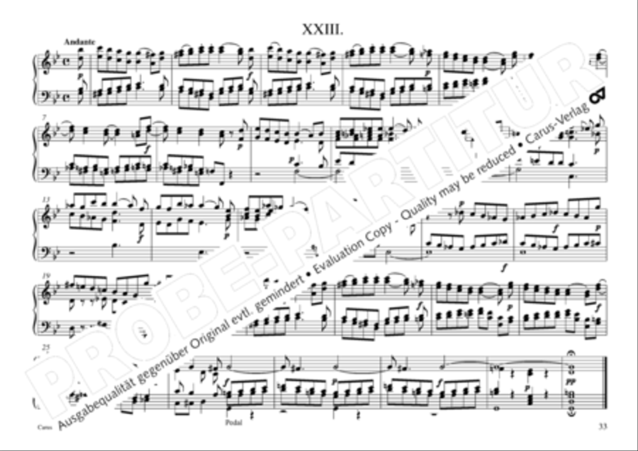 Vogler, 32 Preludes pour l' Orgue ou Pianoforte Piano scores gallery preview page 34