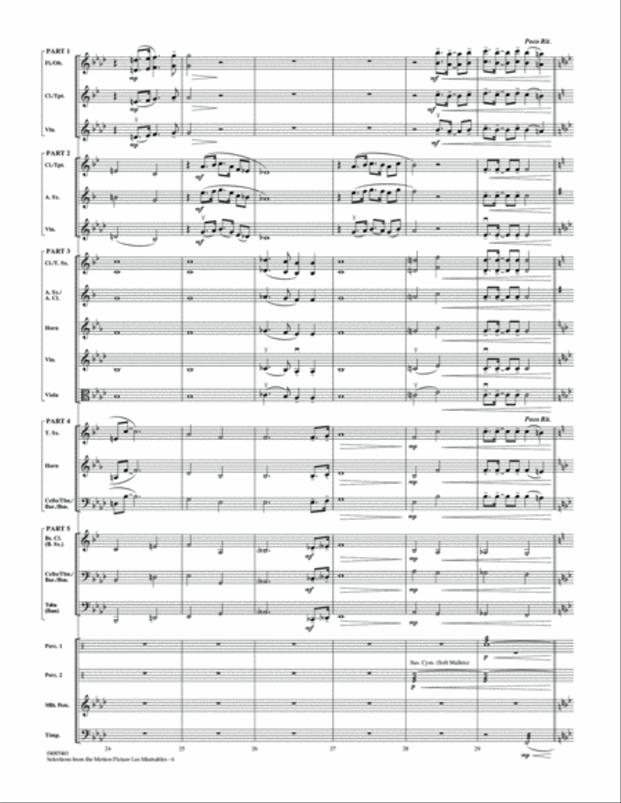 Les Miserables (Selections from the Motion Picture) - Conductor Score (Full Score) Concert Band scores gallery preview page 6