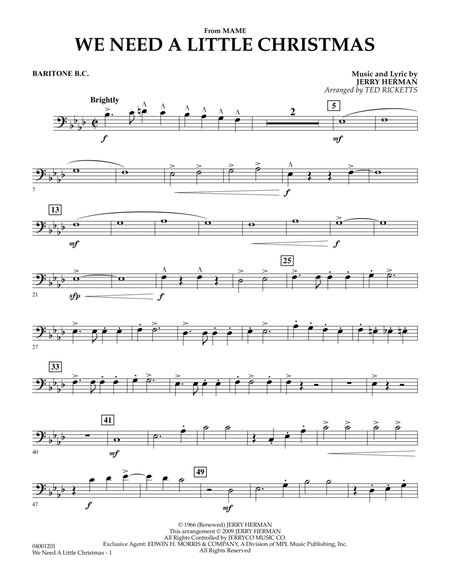 We Need a Little Christmas (from "Mame") - Baritone B.C.