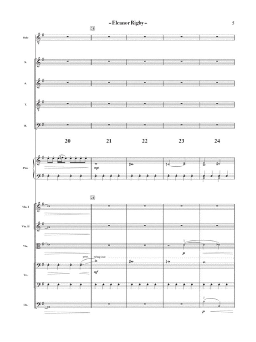 Eleanor Rigby String Orchestra scores gallery preview page 5