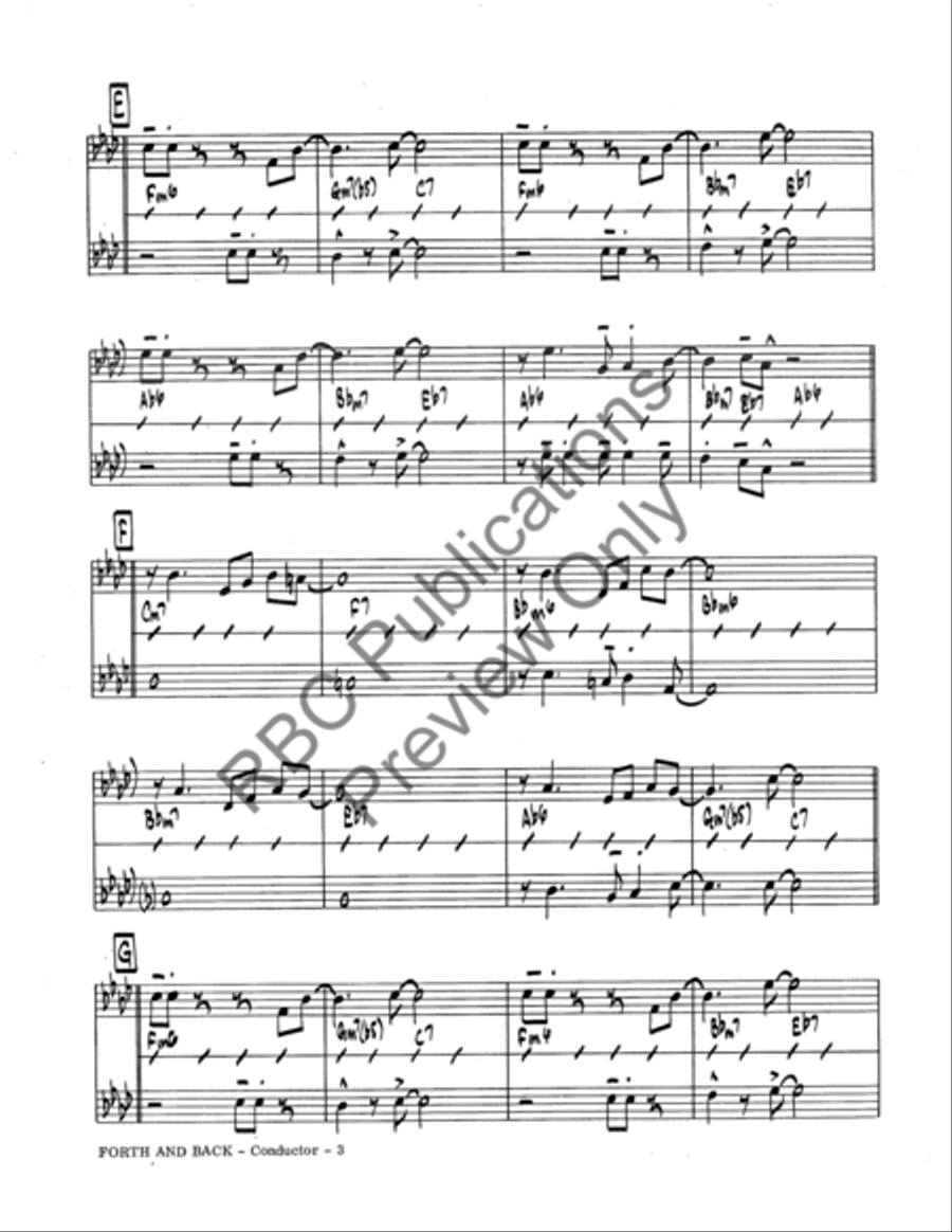 Forth And Back (Score) Jazz Ensemble scores gallery preview page 4