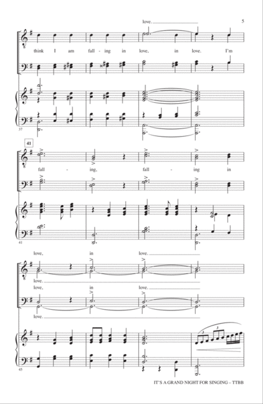 It's A Grand Night For Singing TTBB scores gallery preview page 4