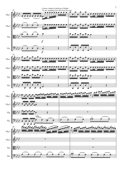 Vivaldi: Winter (complete) for string quartet