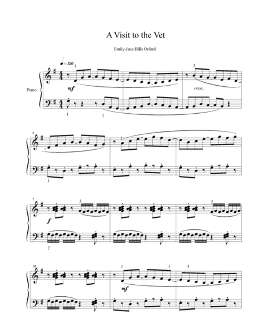 A Visit to the Vet A Visit to the Vet Piano Solo scores gallery preview page 1