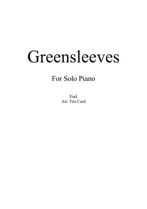Book cover for Greensleeves. For Solo Piano
