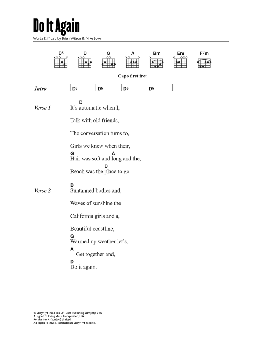 Do It Again Acoustic Guitar scores gallery preview page 1