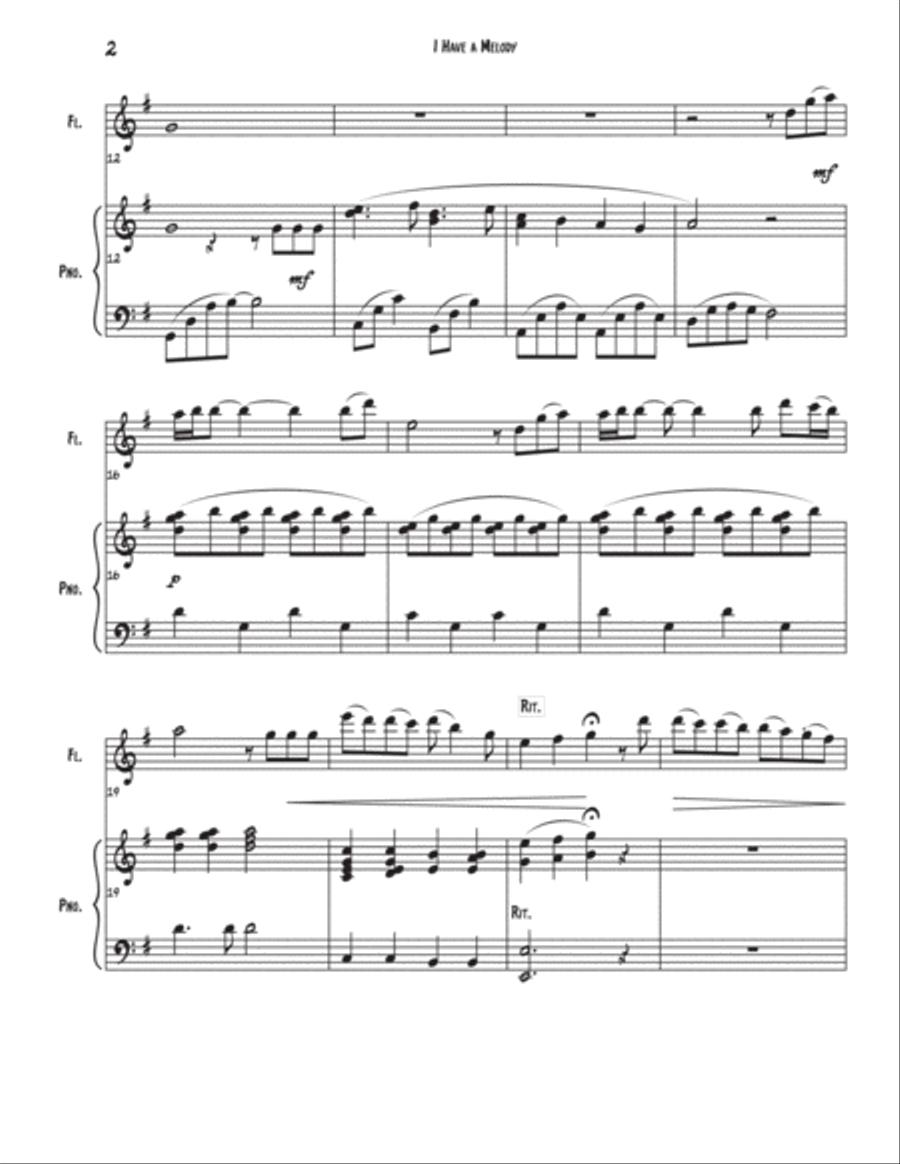 I Have a Melody (Solo for Flute) Flute Solo scores gallery preview page 3