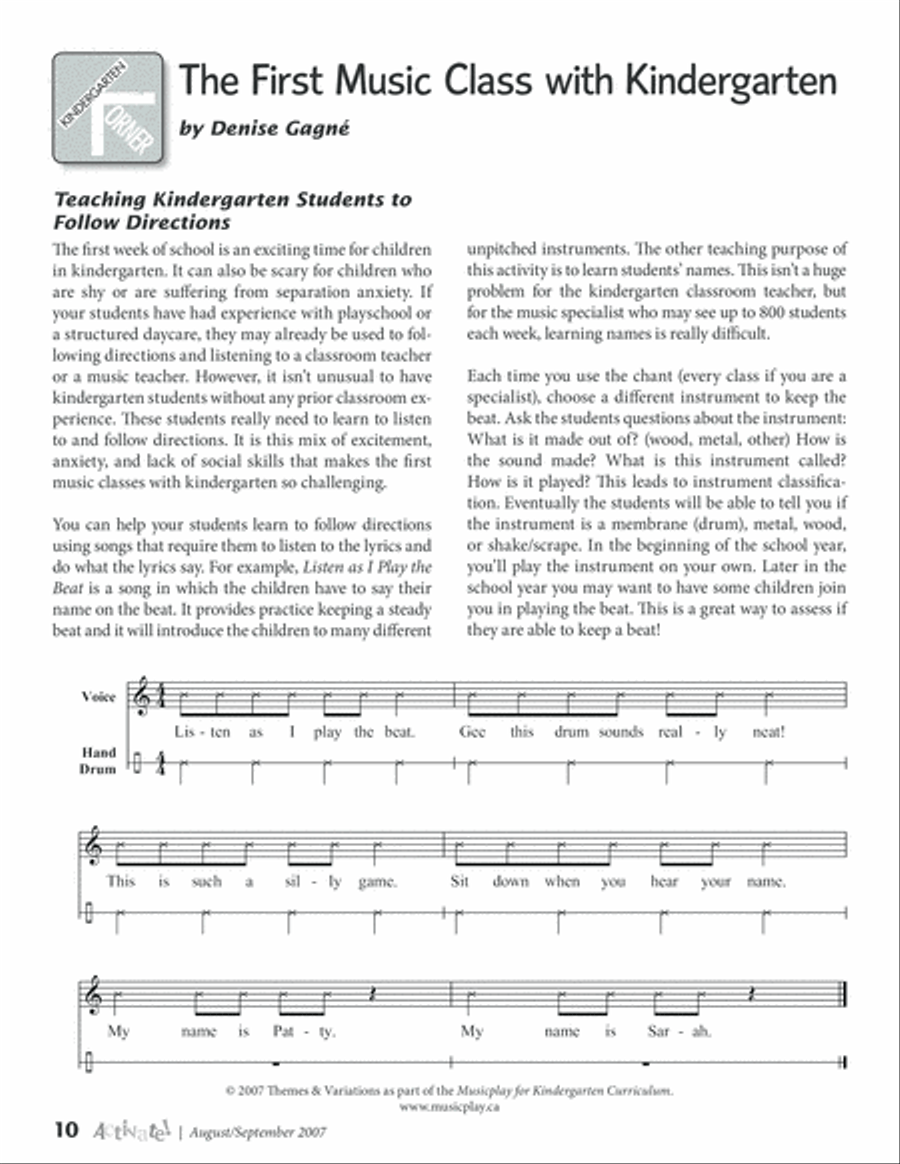 Activate! Aug/Sept 07 Unison Choir scores gallery preview page 4