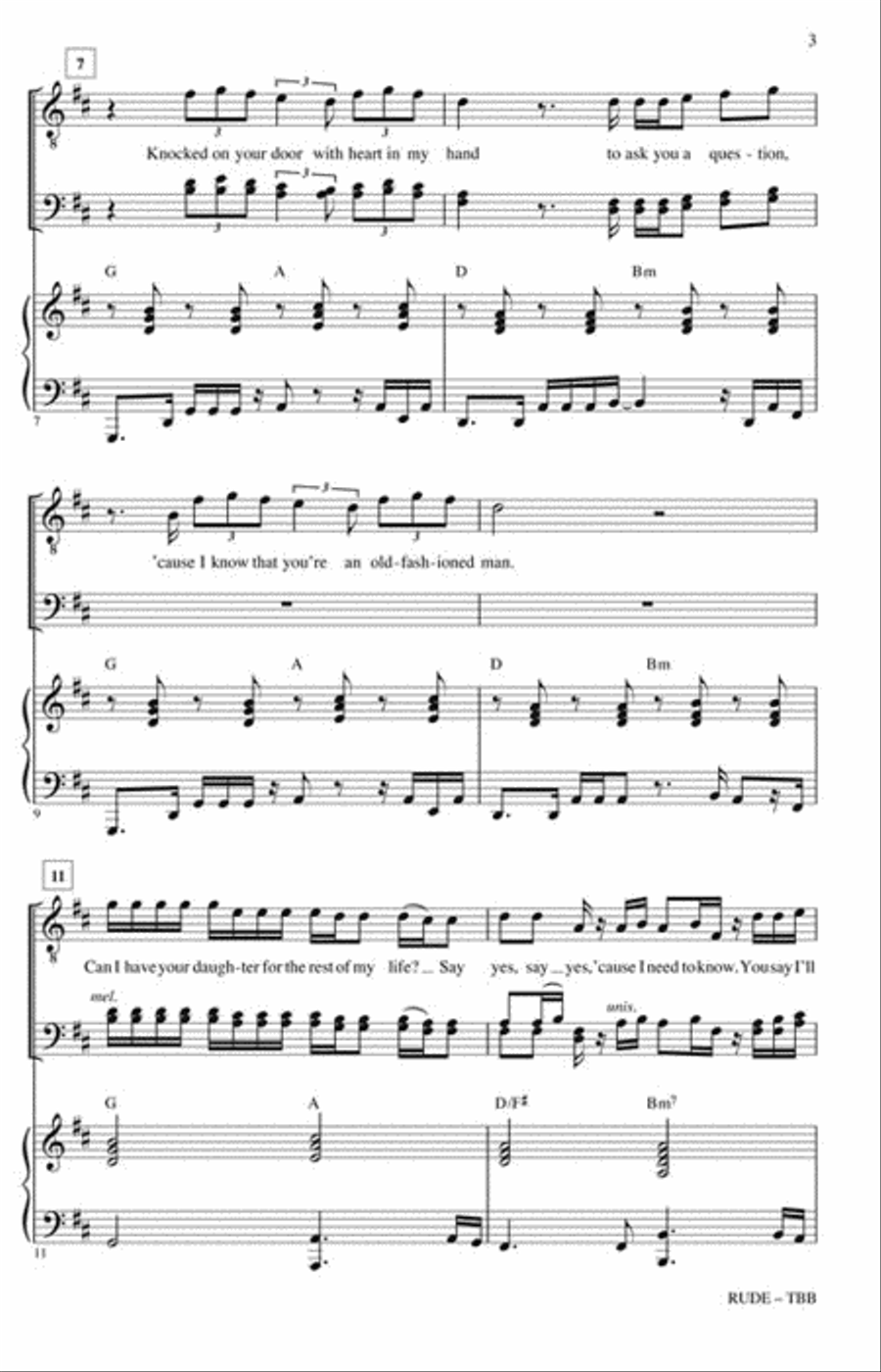 Rude 3-Part scores gallery preview page 3