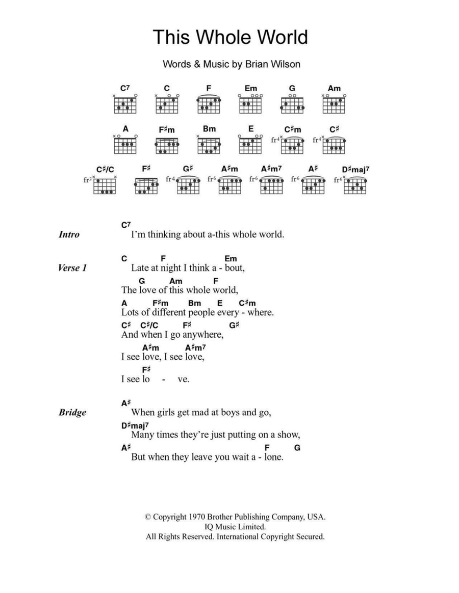 This Whole World Acoustic Guitar scores gallery preview page 1
