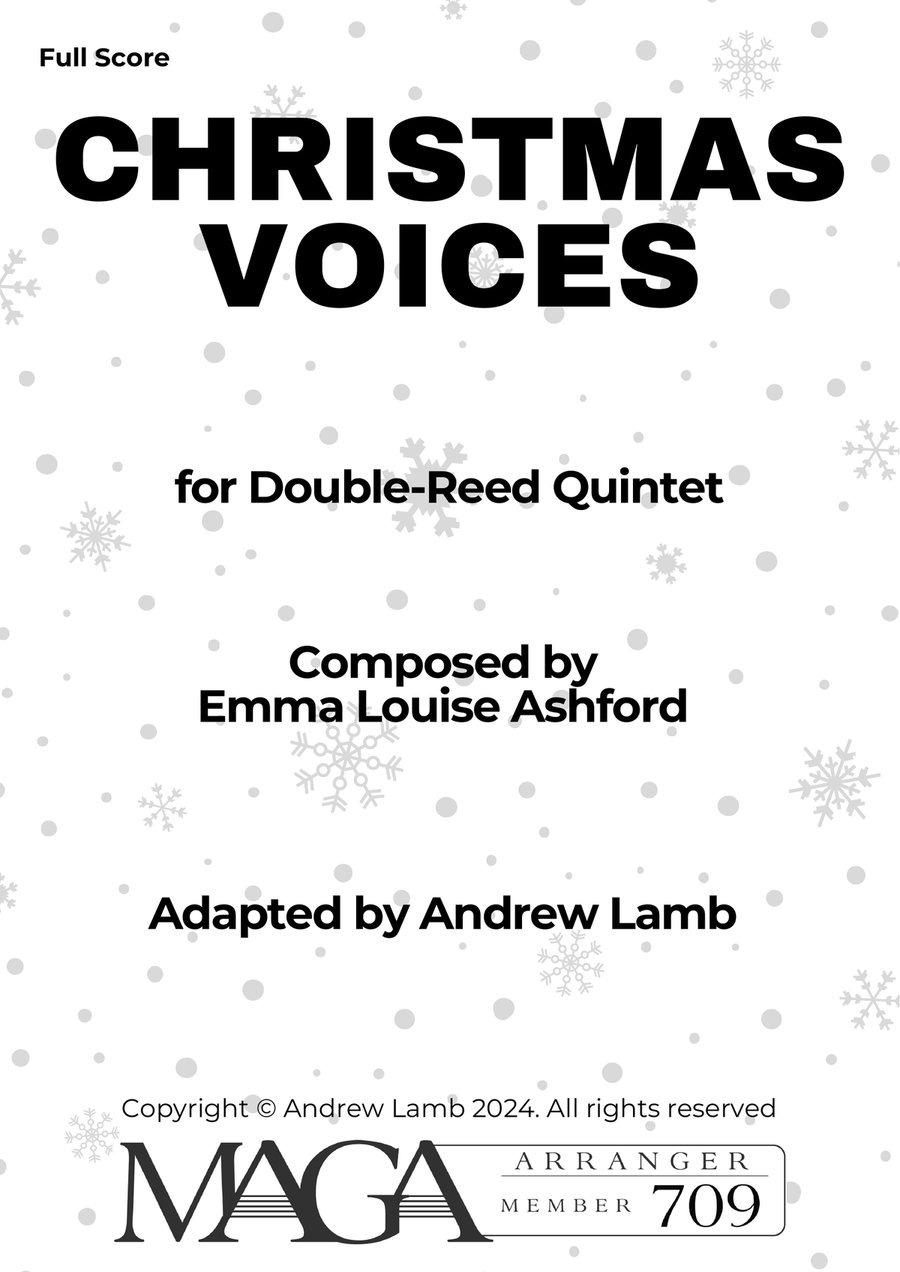 Emma Louise Ashford | Christmas Voices | for Double-Reed Quintet Woodwind Ensemble scores gallery preview page 2