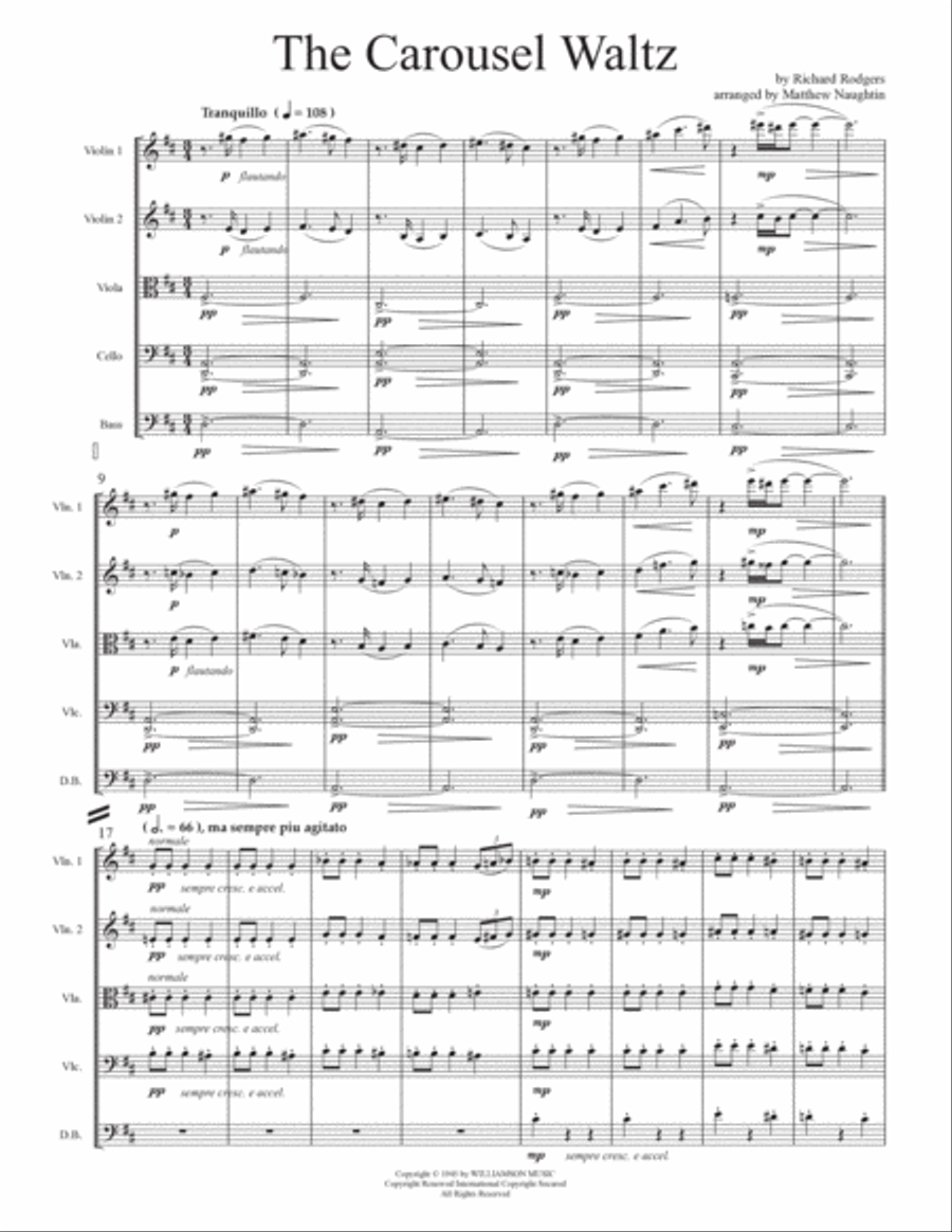 The Carousel Waltz String Quintet scores gallery preview page 2