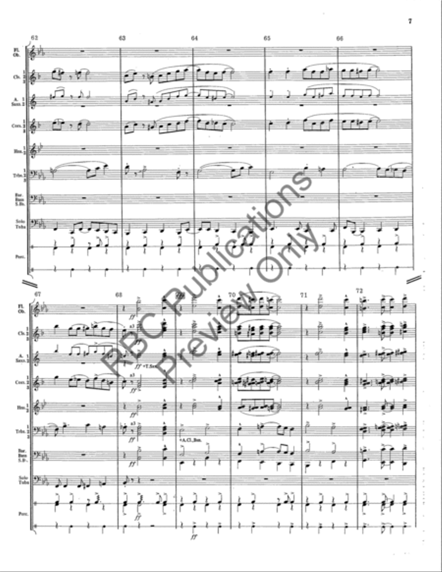Bassmans Holiday Bassmans Holiday Concert Band scores gallery preview page 10