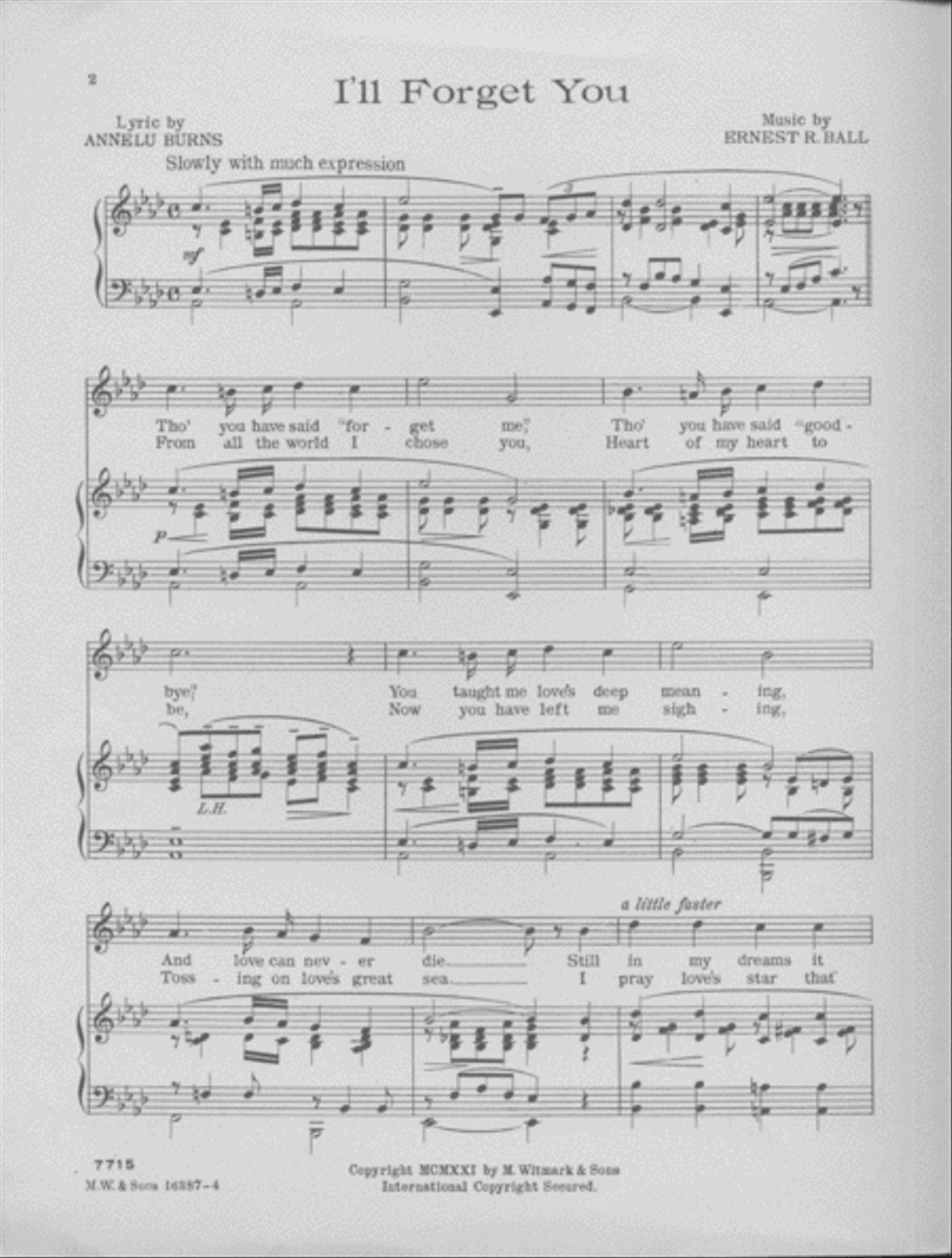 I'll Forget You. Song Voice scores gallery preview page 3
