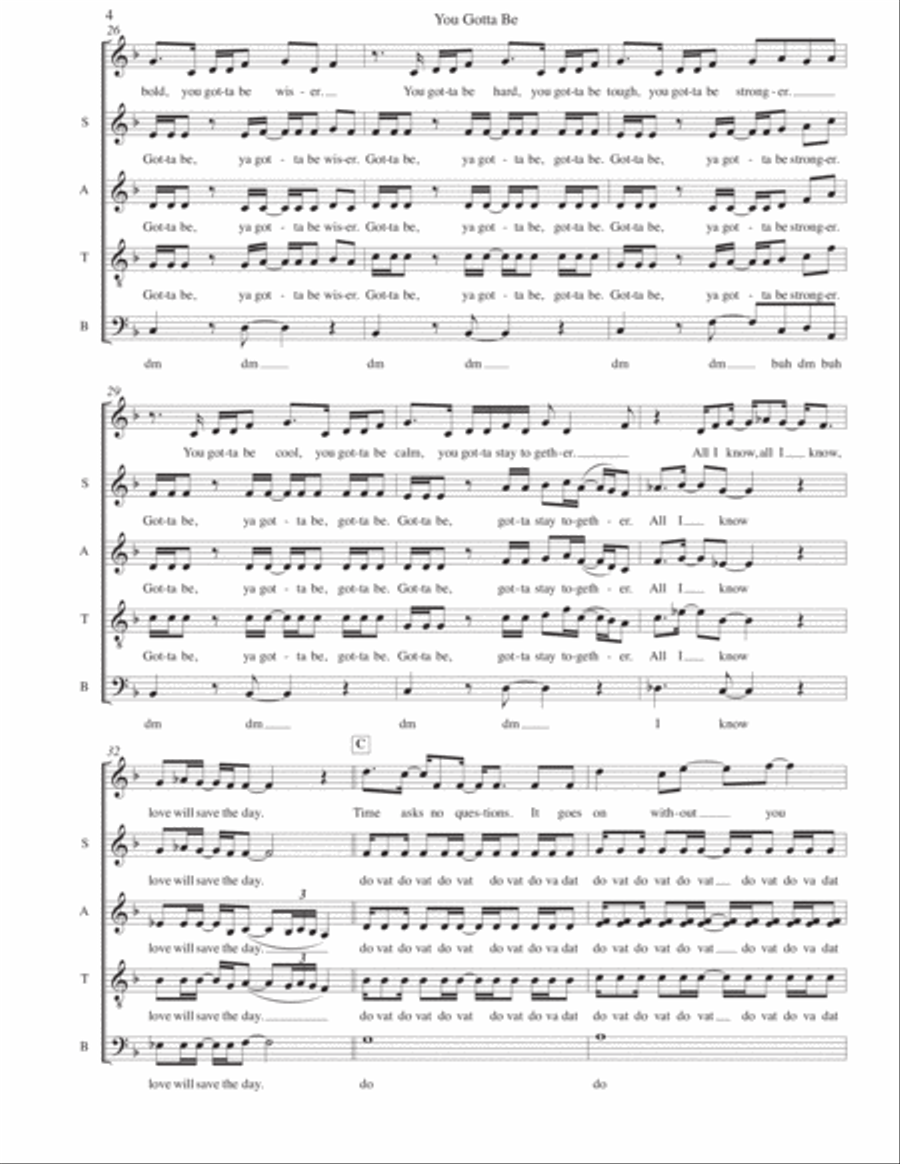 You Gotta Be 4-Part scores gallery preview page 4