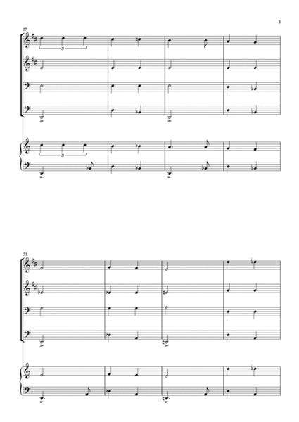 Habanera - Georges Bizet (Carmen) for Brass Quartet in a easy version with piano - Score and parts image number null