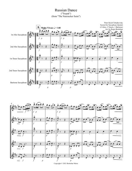 Russian Dance ("Trepak") (from "The Nutcracker Suite") (F) (Saxophone Quintet - 2 Alto, 2 Tenor, 1 B