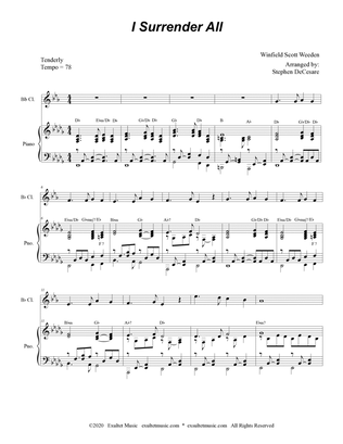 I Surrender All (Bb-Clarinet solo and Piano)