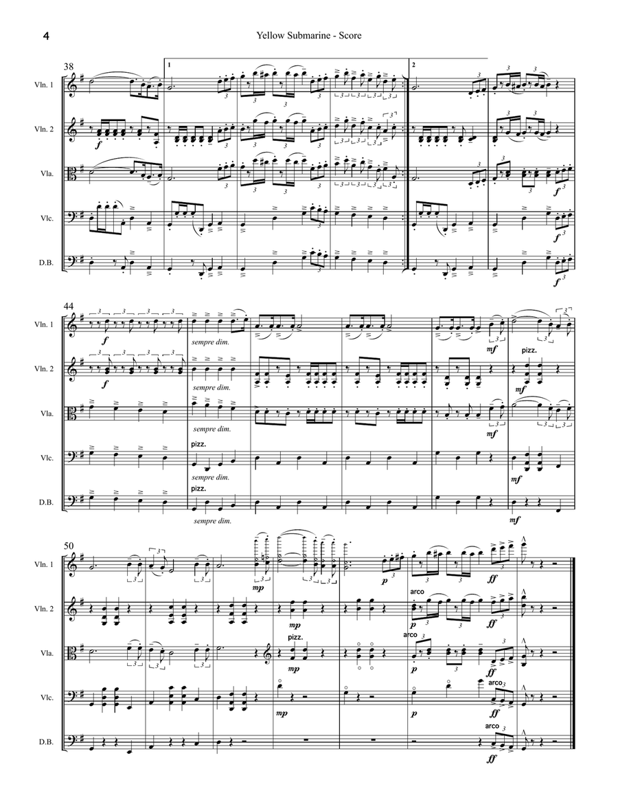 Yellow Submarine by The Beatles - String Orchestra - Digital
