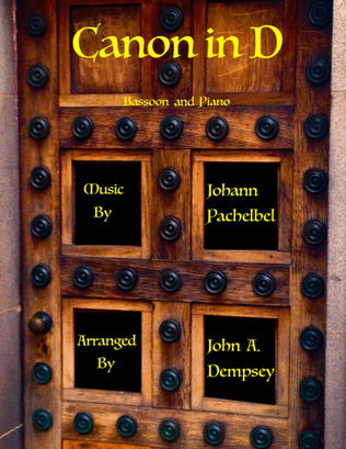 Book cover for Canon in D (in C major): Bassoon and Piano