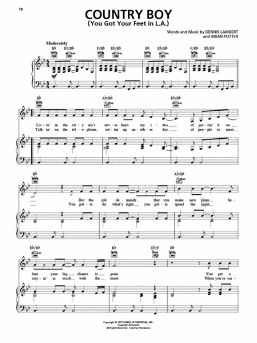 Best of Glen Campbell Best of Glen Campbell Piano, Vocal, Guitar scores gallery preview page 5