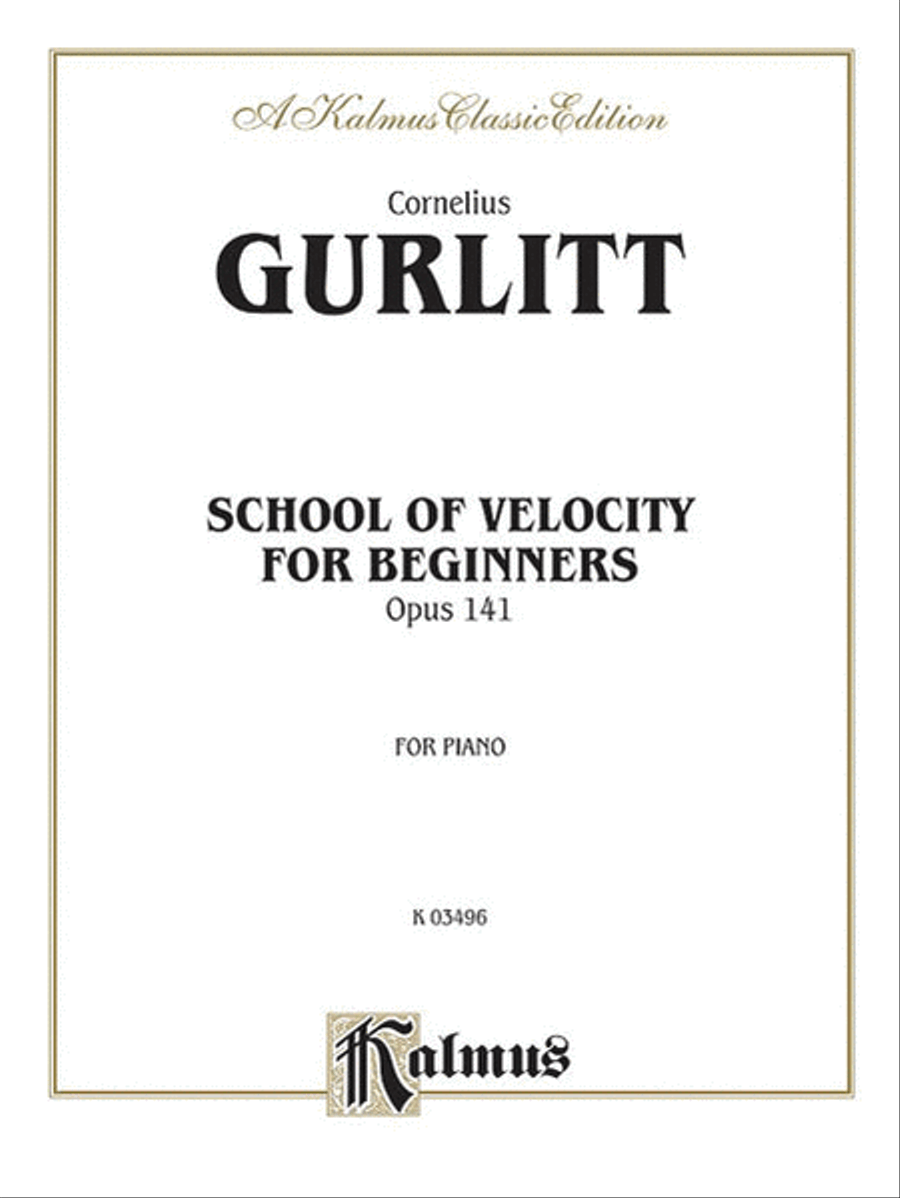 School of Velocity for Beginners, Op. 141 Piano Method scores gallery preview page 1