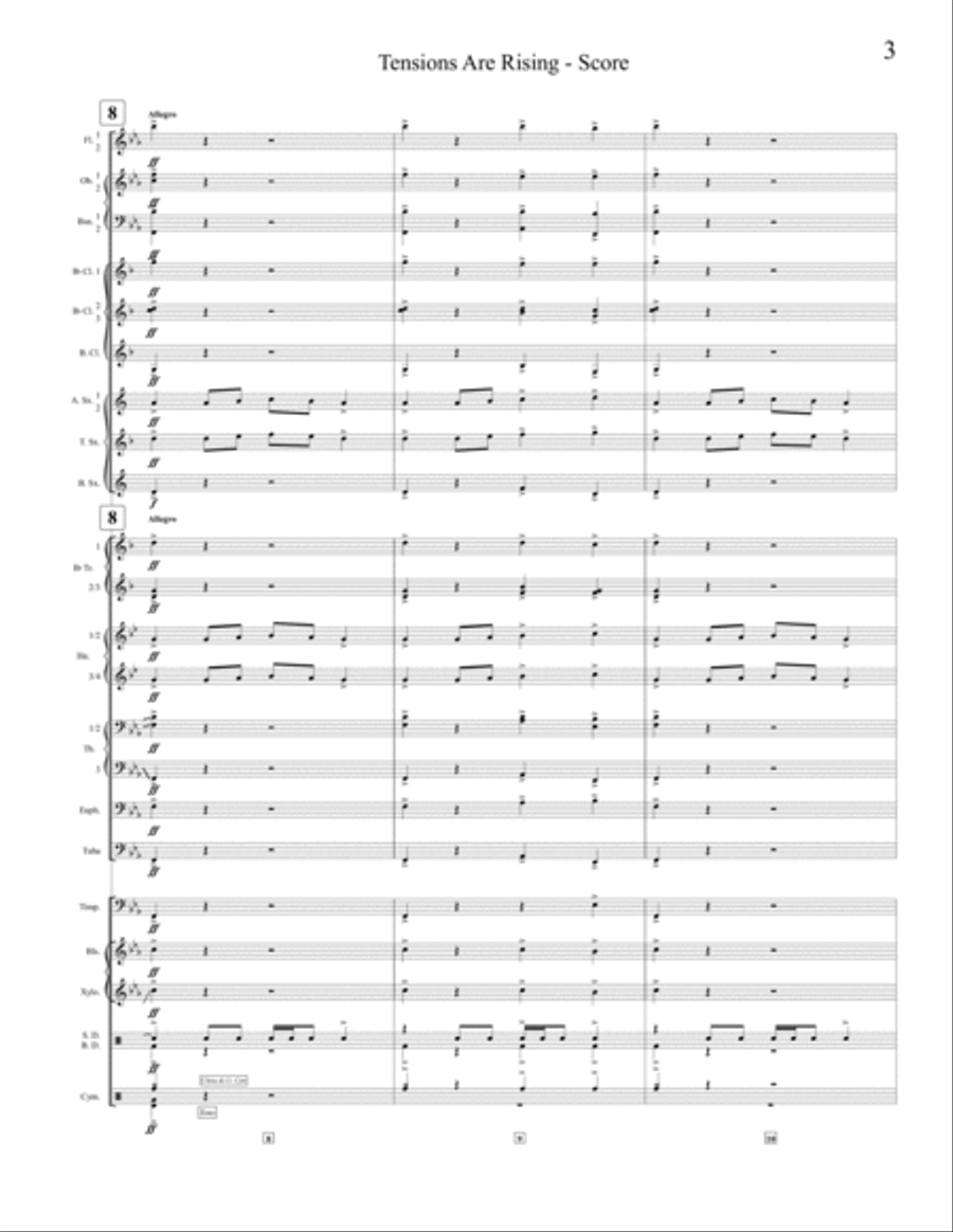 Tensions Are Rising Concert Band scores gallery preview page 5