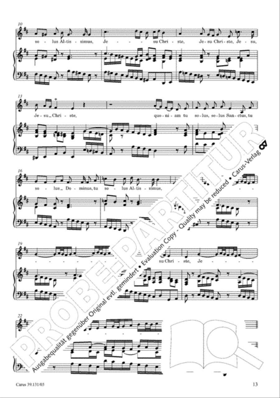 Missa brevis in B minor Alto Voice scores gallery preview page 14