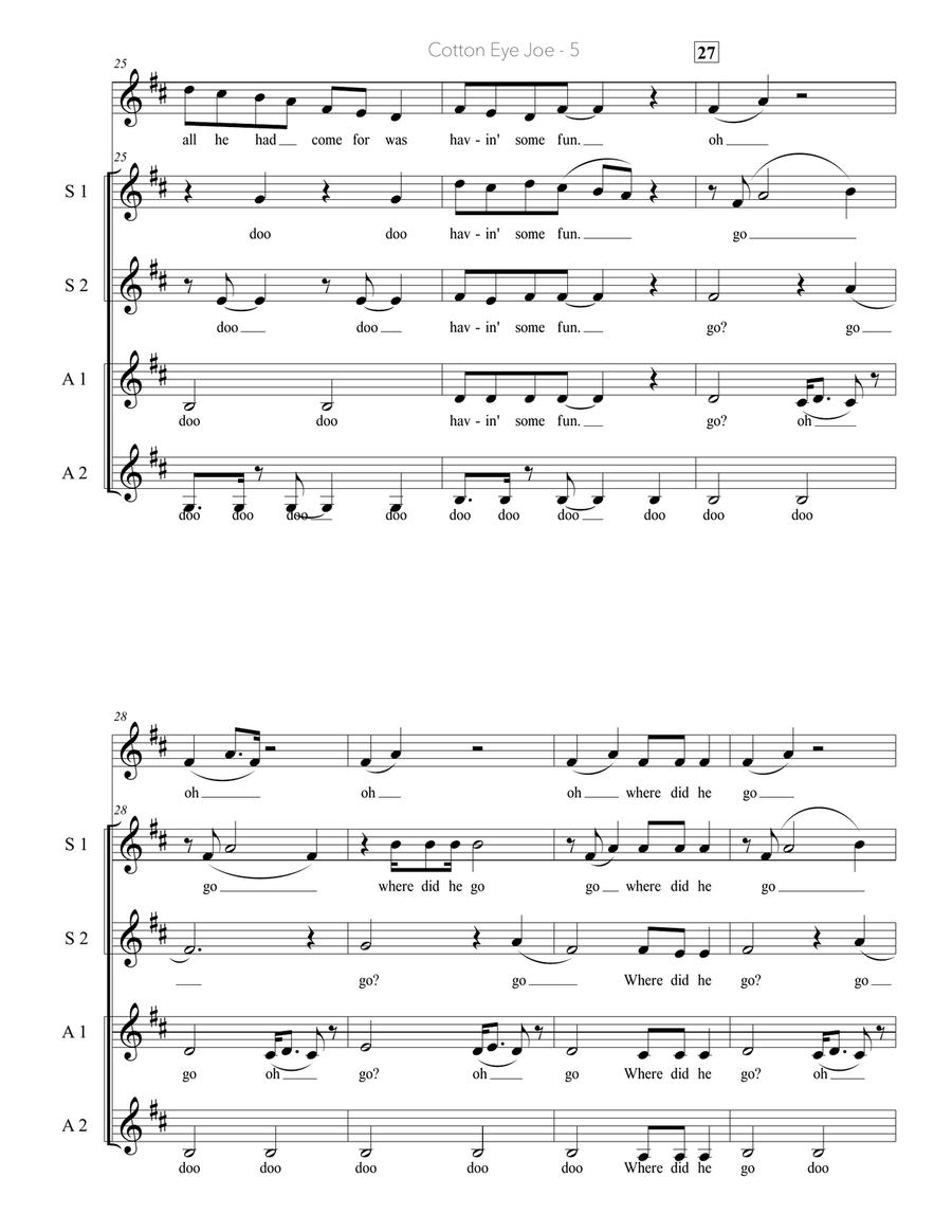Cotton Eye Joe SSA scores gallery preview page 5