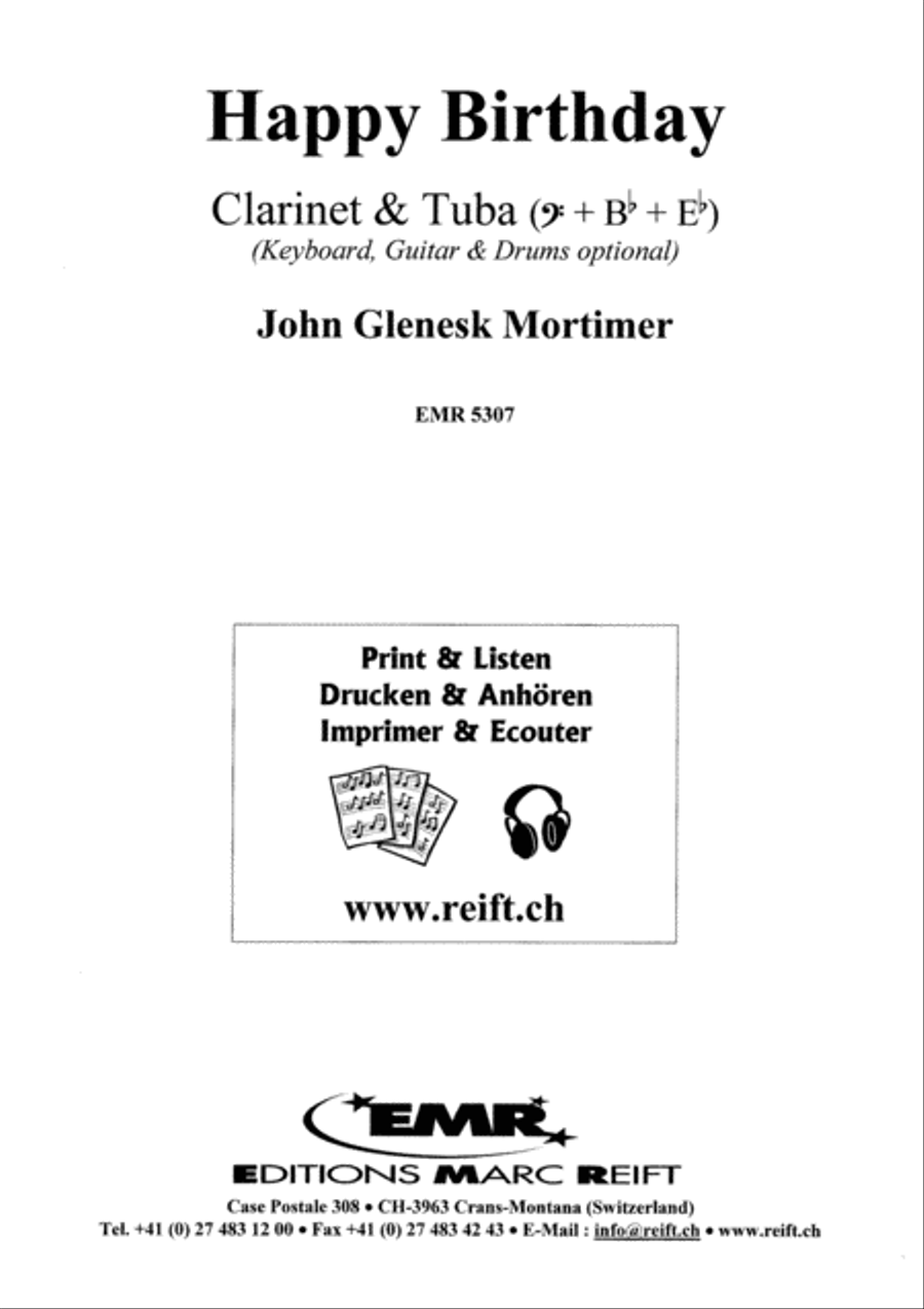 Happy Birthday Clarinet scores gallery preview page 2