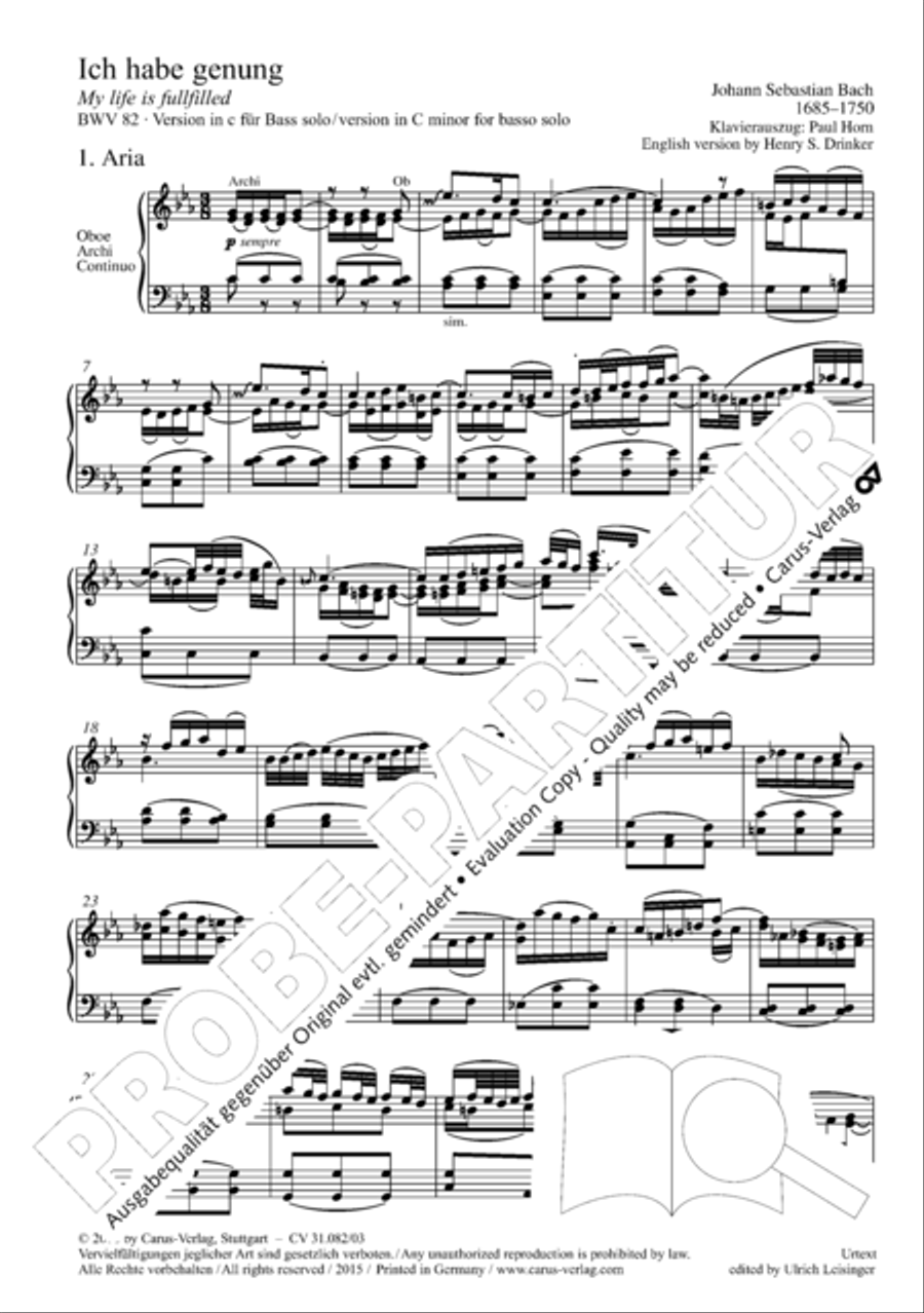 I have enough (Ich habe genung) Mezzo-Soprano Voice scores gallery preview page 5