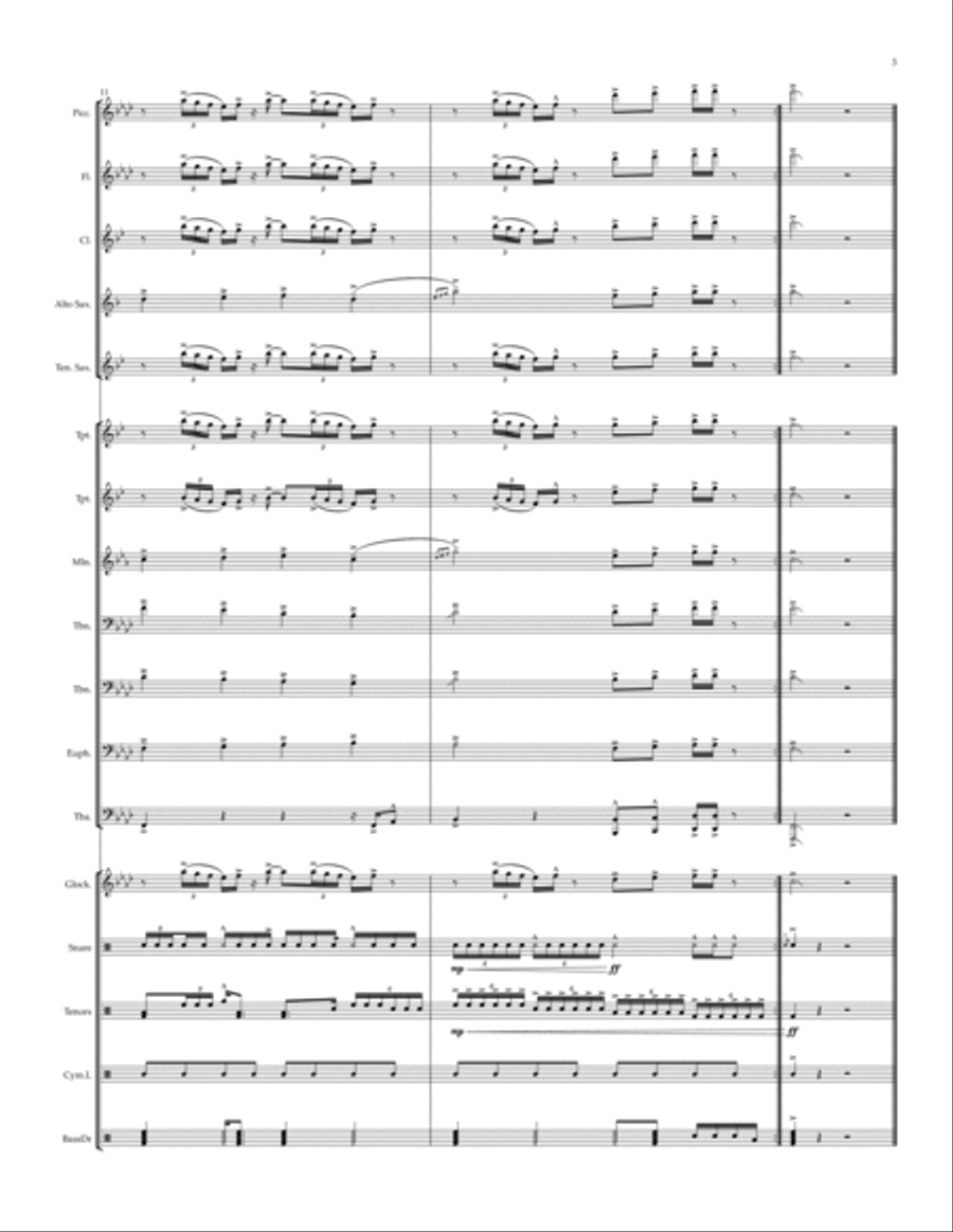 Talkin' Out Of The Side Of Your Neck Marching Band scores gallery preview page 3