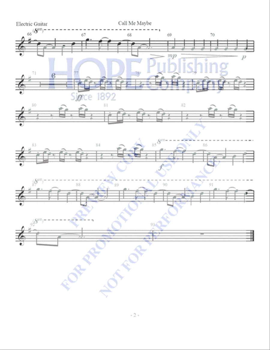 Call Me Maybe 5-Octaves scores gallery preview page 3