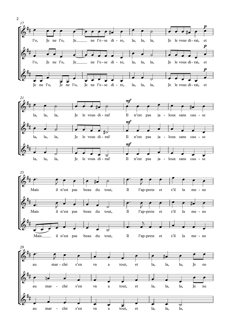 Je le vous dirai! Je le vous dirai! SSA scores gallery preview page 2