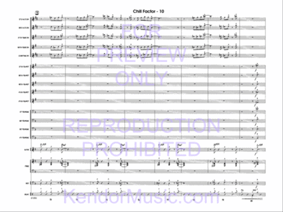 Chill Factor (Full Score) Jazz Ensemble scores gallery preview page 12