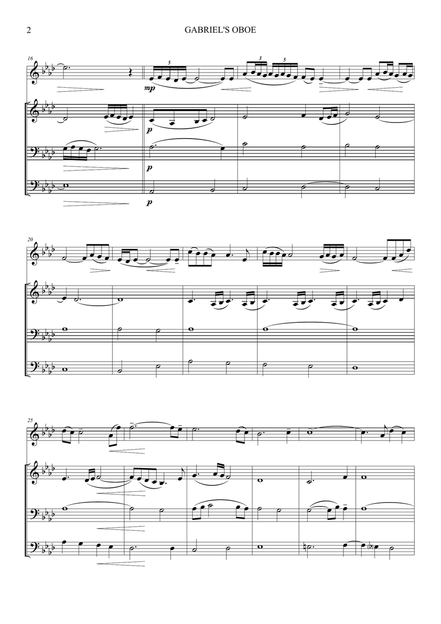 Gabriel's Oboe Small Ensemble scores gallery preview page 4
