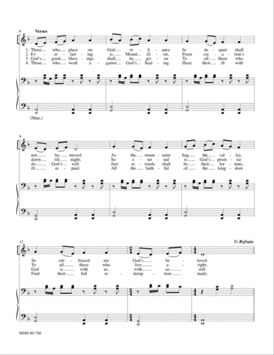Psalm 125 4-Part scores gallery preview page 2