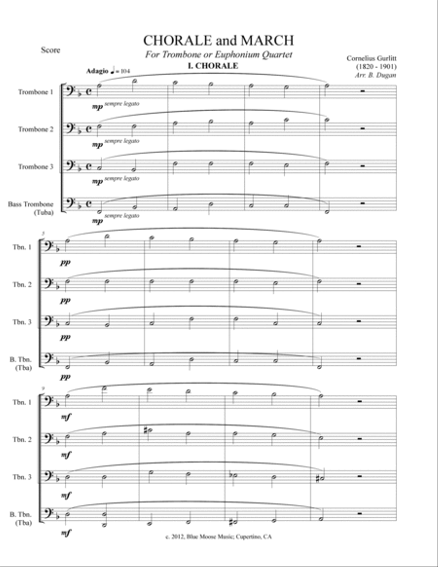 CHORALE and MARCH Euphonium scores gallery preview page 3