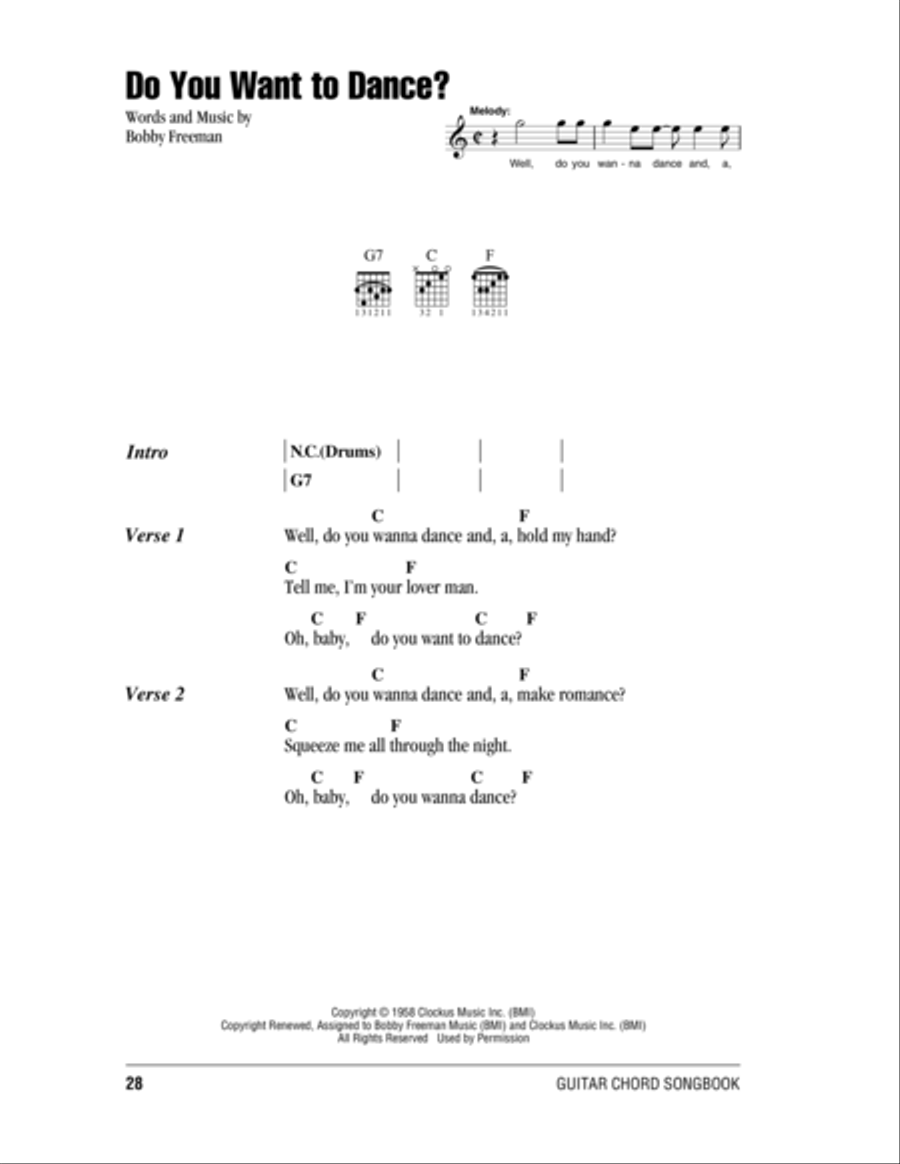 Do You Want To Dance? Acoustic Guitar scores gallery preview page 1