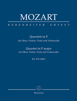 Book cover for Oboenquartett F major, KV 370(368b)