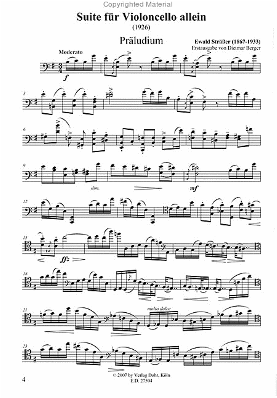 Suite für Violoncello allein (1926) Cello scores gallery preview page 2