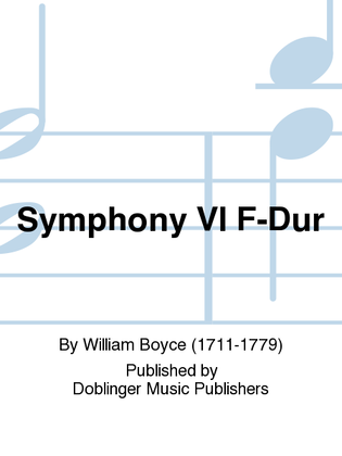 Book cover for Symphony VI F-Dur