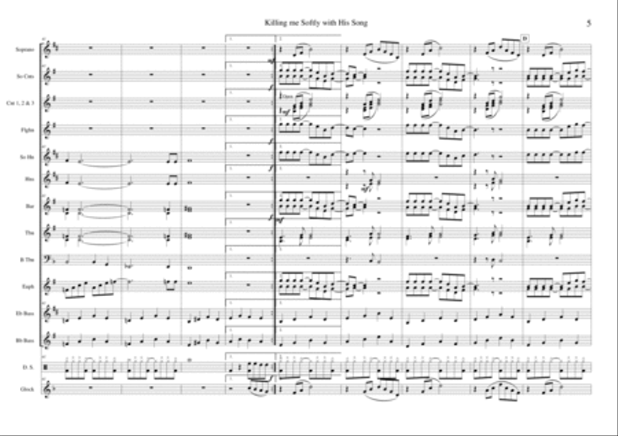 Killing Me Softly With His Song Small Ensemble scores gallery preview page 5