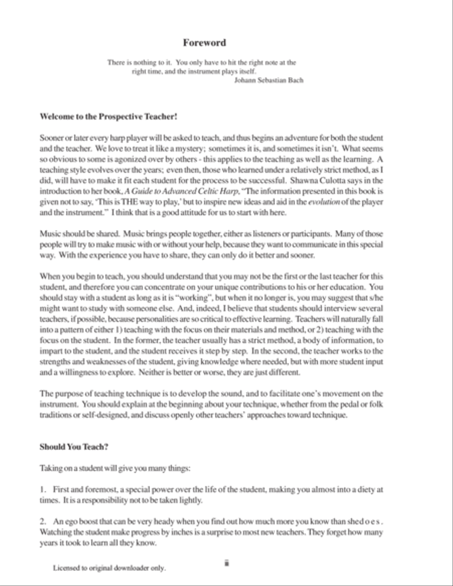 Teaching the Lever Harp Celtic Harp scores gallery preview page 4