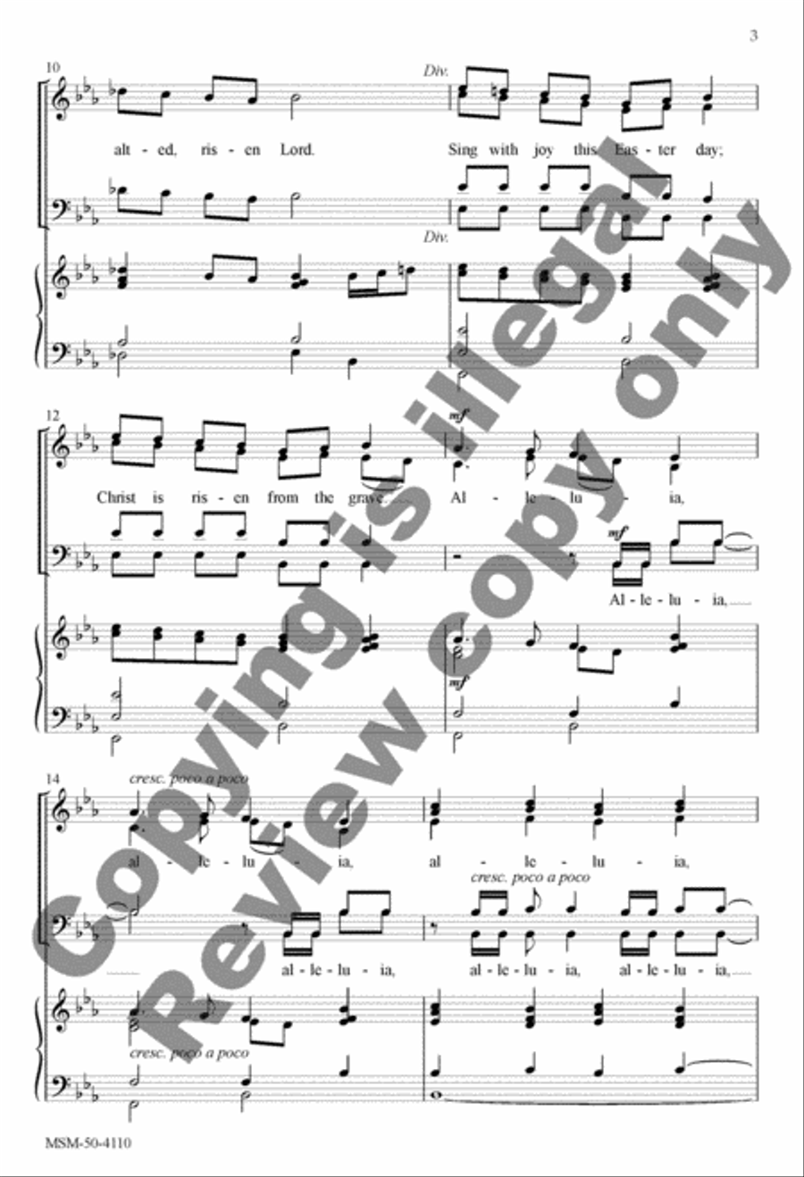 Easter Introit and Benediction 4-Part scores gallery preview page 3