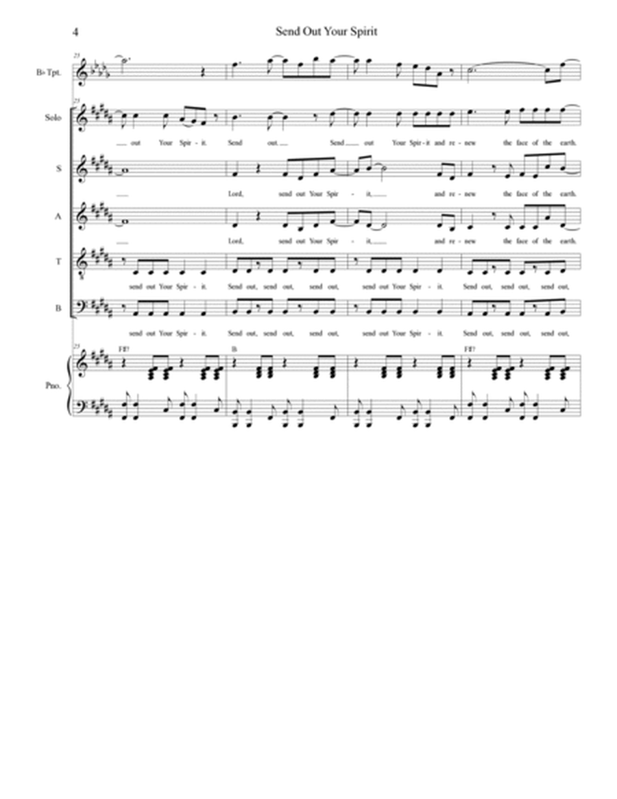 Send Out Your Spirit (Solo with SATB) image number null
